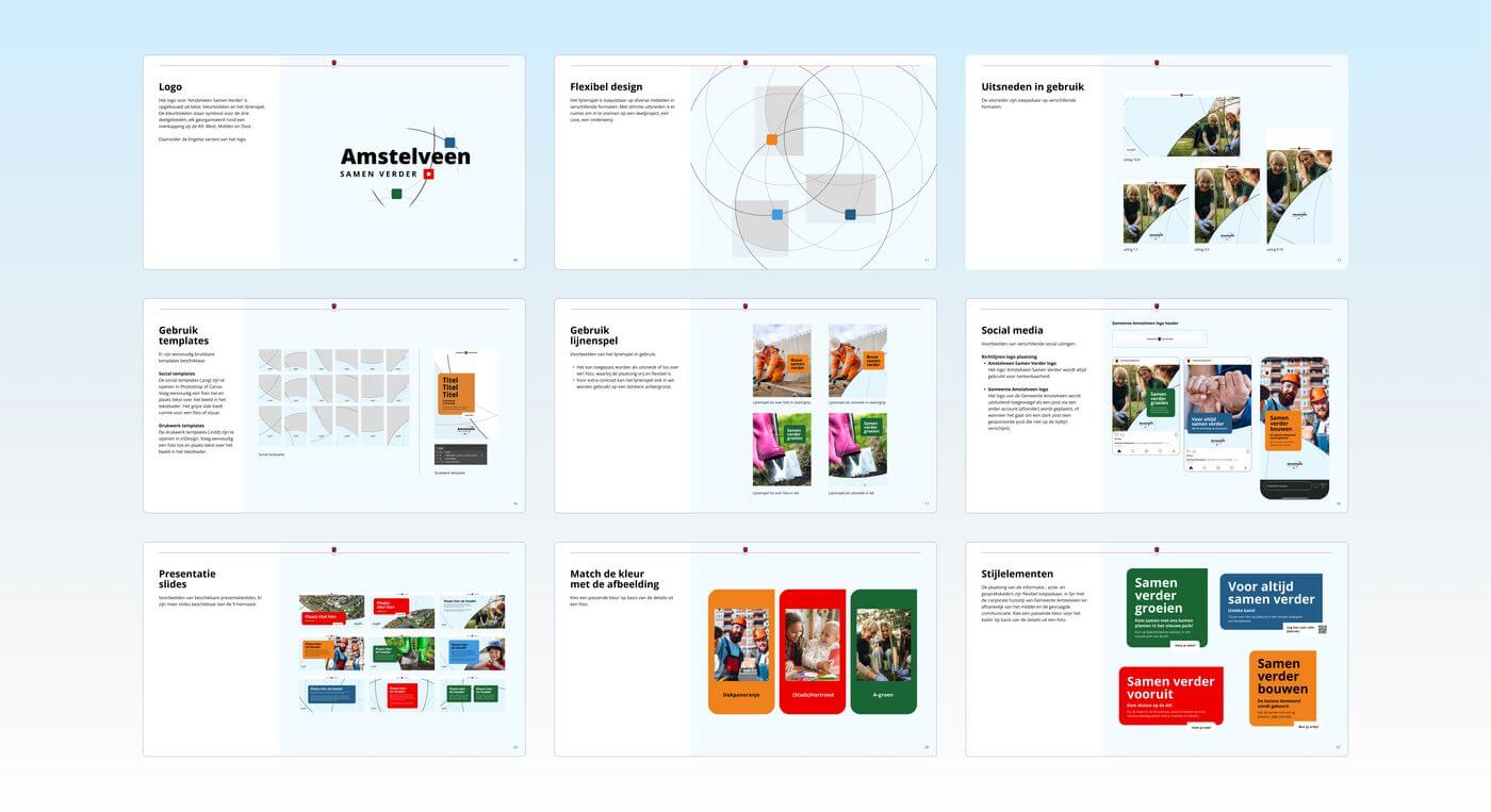 Ontwerprichtlijnen en toepassingen van Amstelveen samen verder, gemaakt door Kellerman